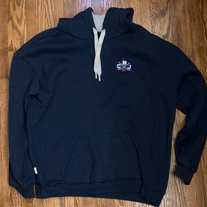 Antigua Dark Blue Hoodie with Embroidered Design